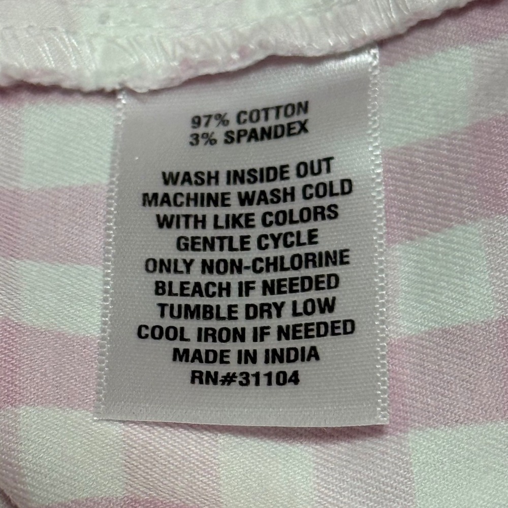 Crown & Ivy Shorts Shelby Scalloped Gingham 14 Pink - Picture 4 of 8
